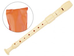 Flauta Hohner 9516 desmontable plástico marfil funda naranja